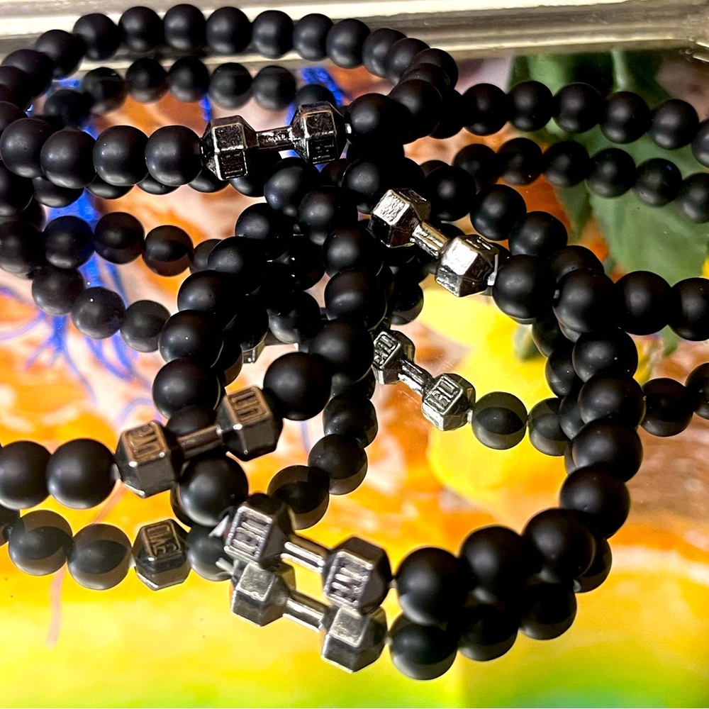 Frosted Bead Dumbbell Bracelet
